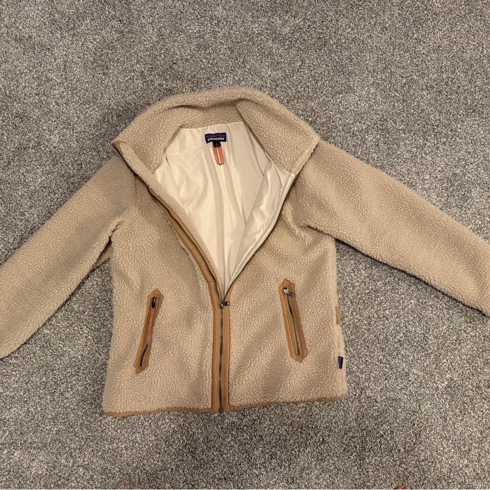 Patagonia Beige Sherpa Fleece Jacket